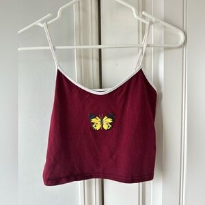 Butterfly y2k Crop Tank